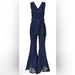VENUS Deep Blue Flared Jumpsuit size 2 NWOT